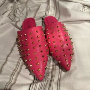Hot Pink Studded Women's Mules (DOLLs kill)